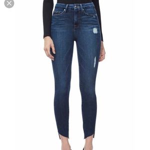 GOOD AMERICAN, GOOD WAIST, CASCADE HEM IN BLUE 098